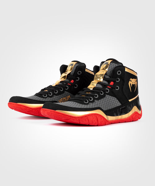 Venum Elite Wrestling Shoes Black Gold Red Venum Asia