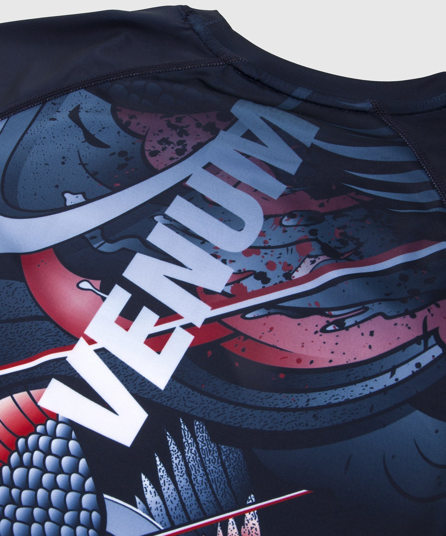 Venum Rooster Rashguard - Long Sleeves - Navy Blue/Orange