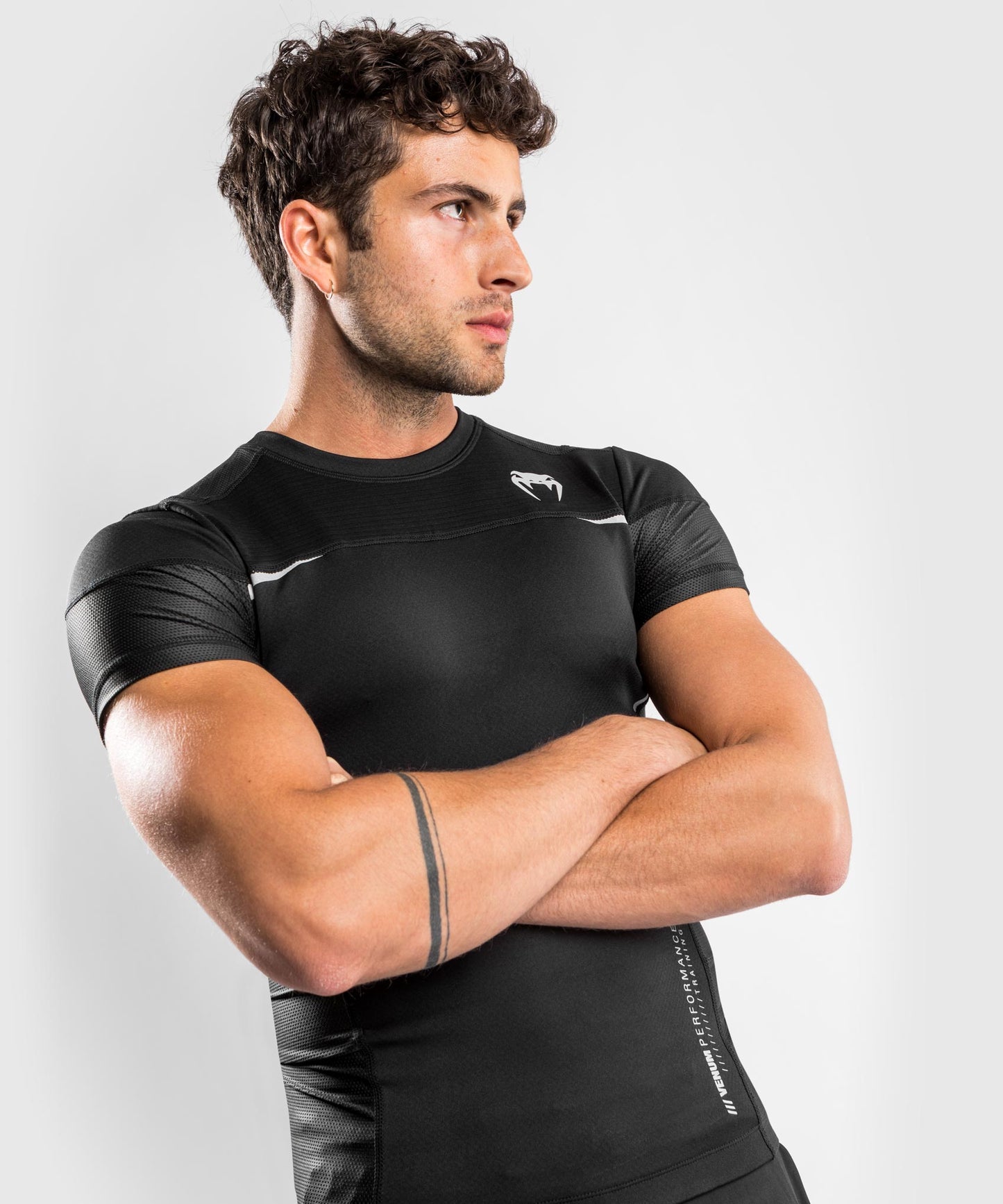 Venum tempest 2.0 Rashguard Short Sleeves – Black/Grey