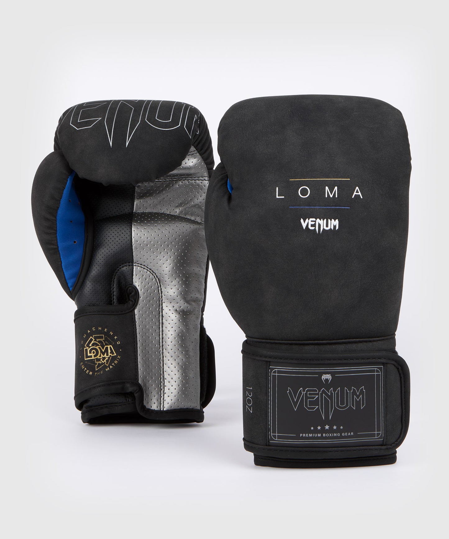Venum Phantom Loma Boxing Short - Black/Blue - Venum Asia