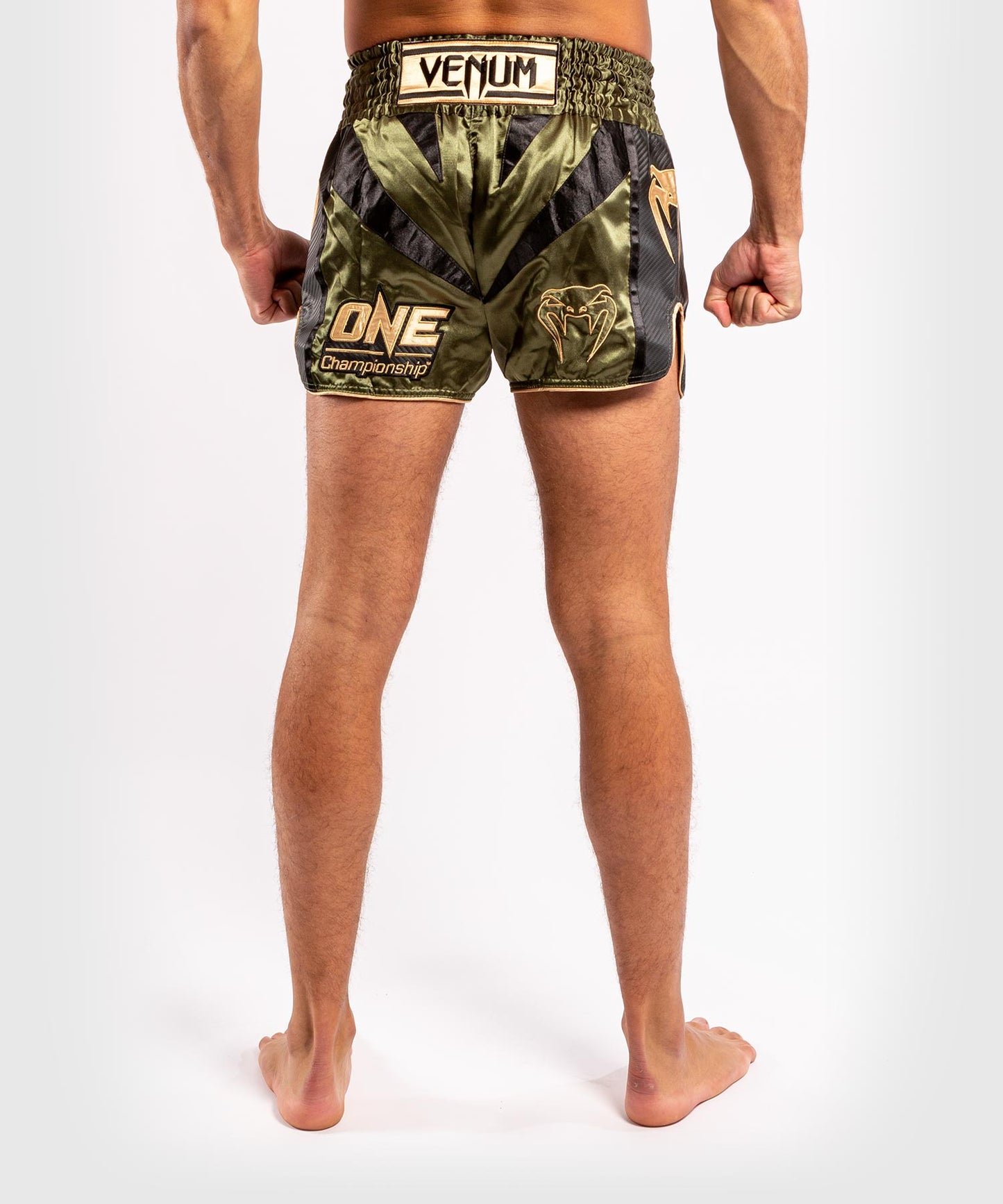 Venum x ONE FC Muay Thai Shorts - Khaki/Gold