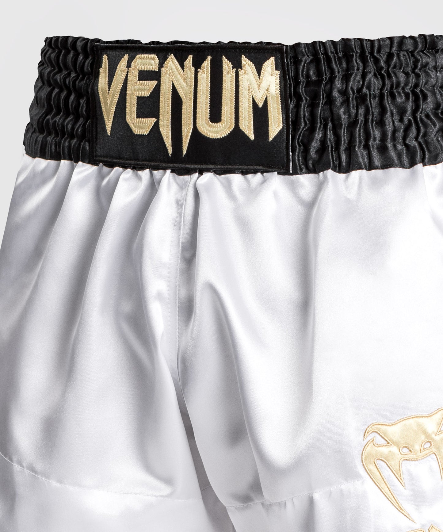 Venum Classic Muay Thai Short - White/Gold/Black