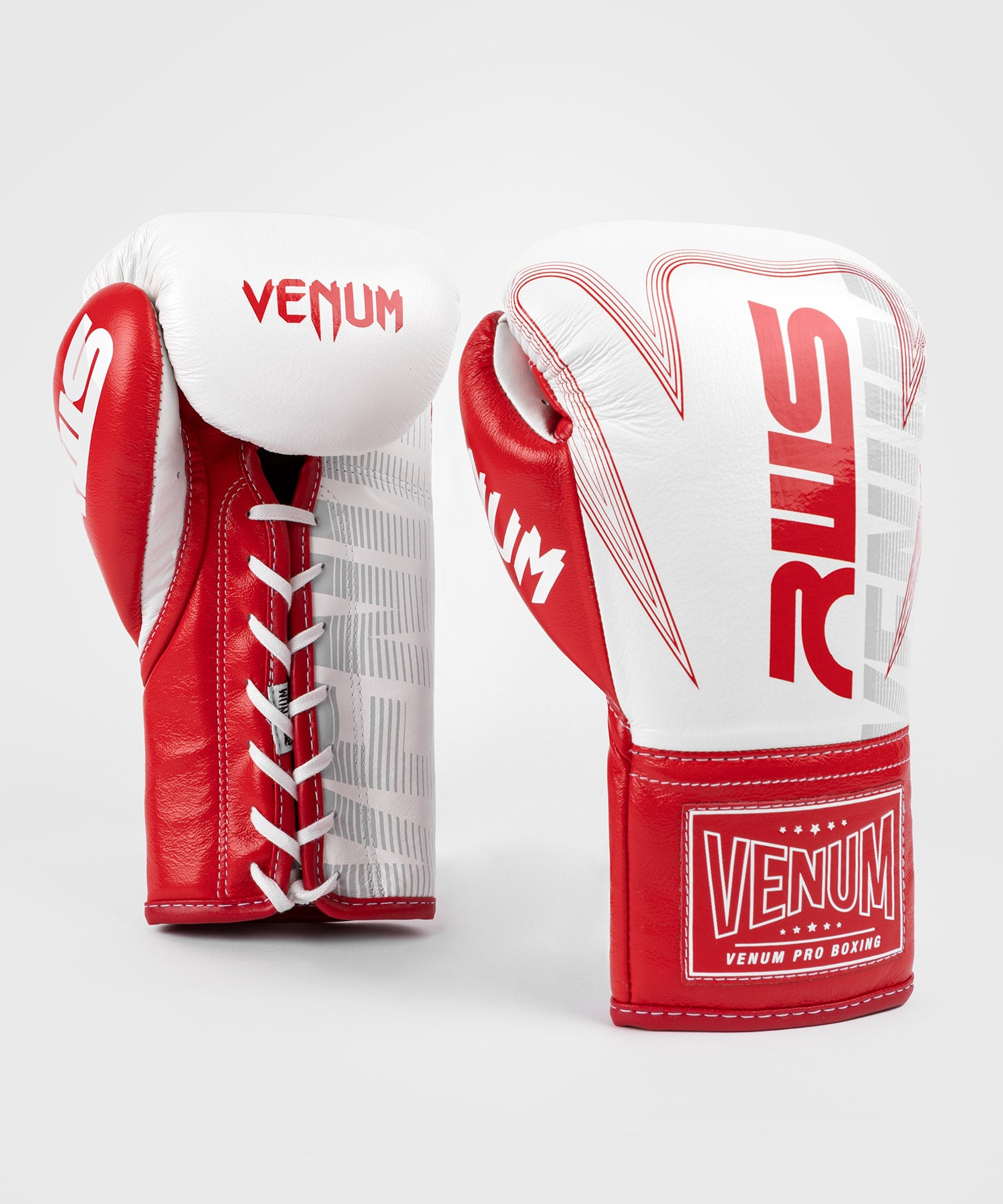 RWS x Venum Official Boxing Gloves with Laces - White 8 oz