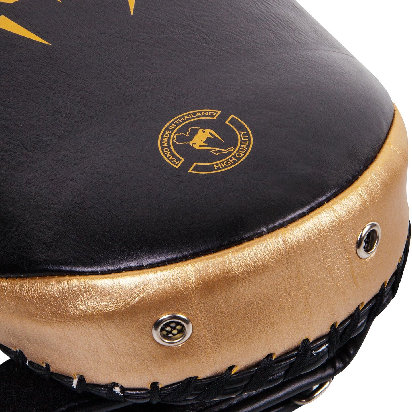 Venum Kick Pads Leather-Black/Gold