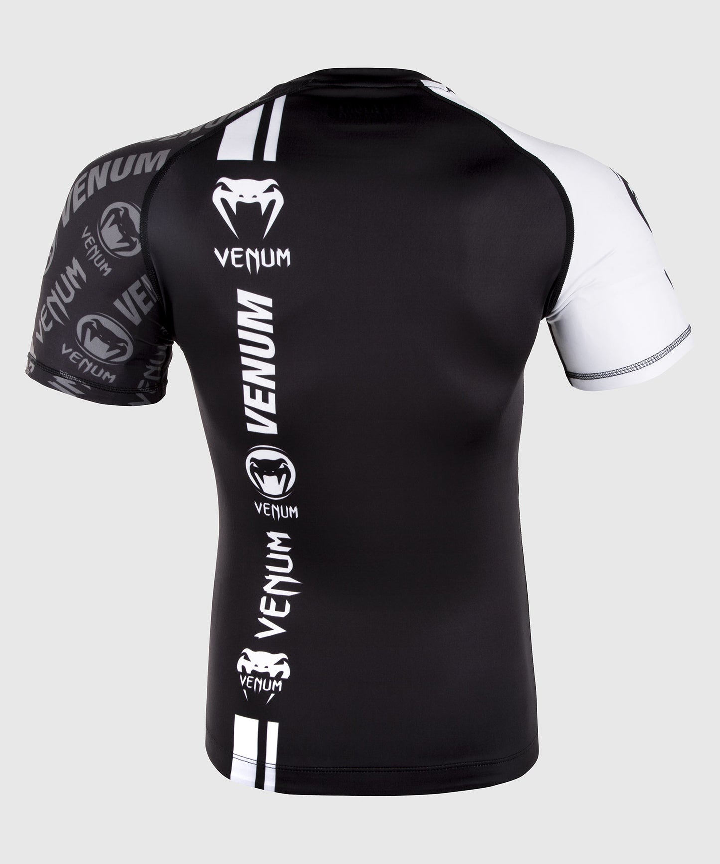 Venum Logos Rashguard Short Sleeves - Black/White