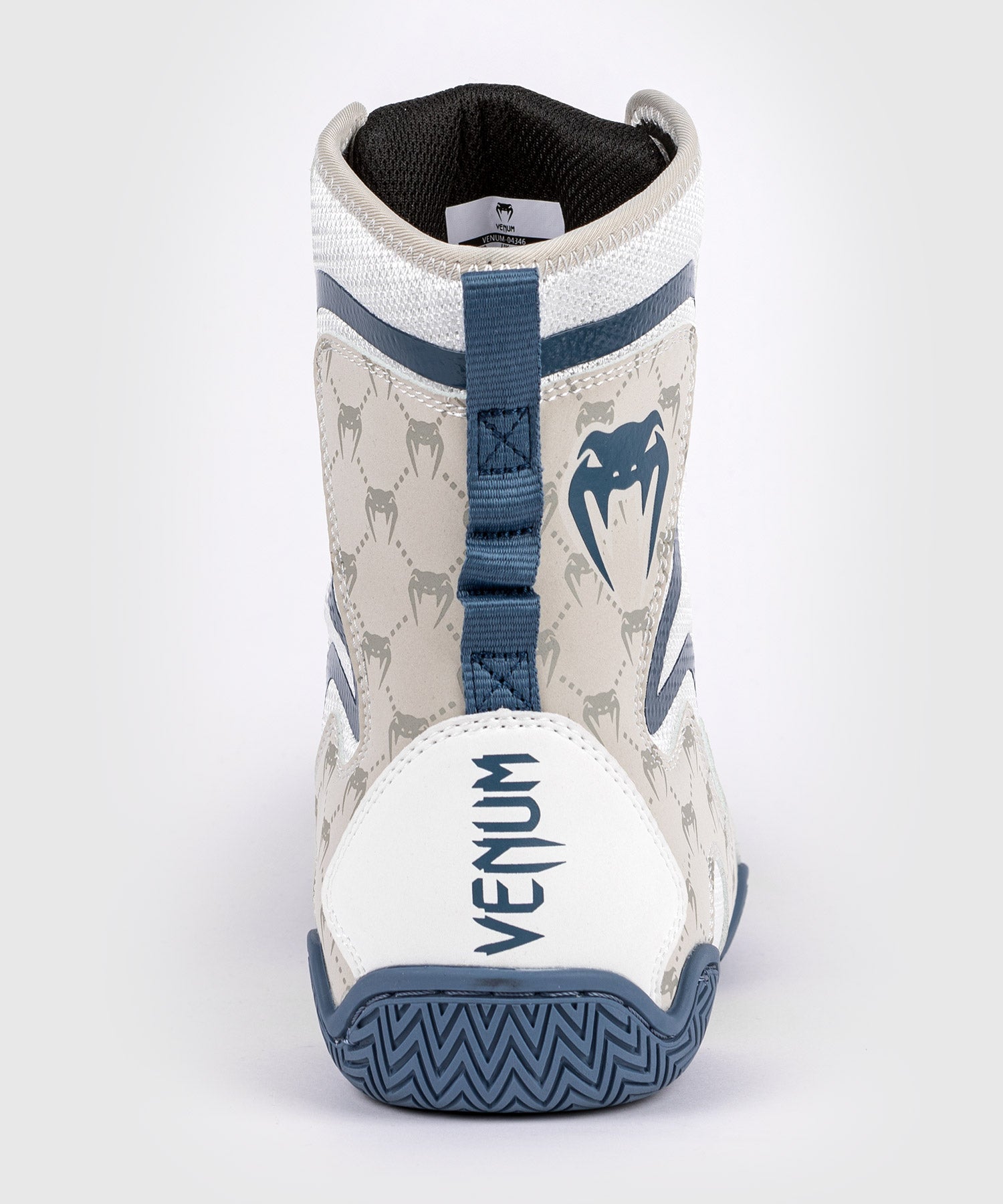 Venum Elite Evo Monogram Boxing Shoes - White/Blue - Venum Asia