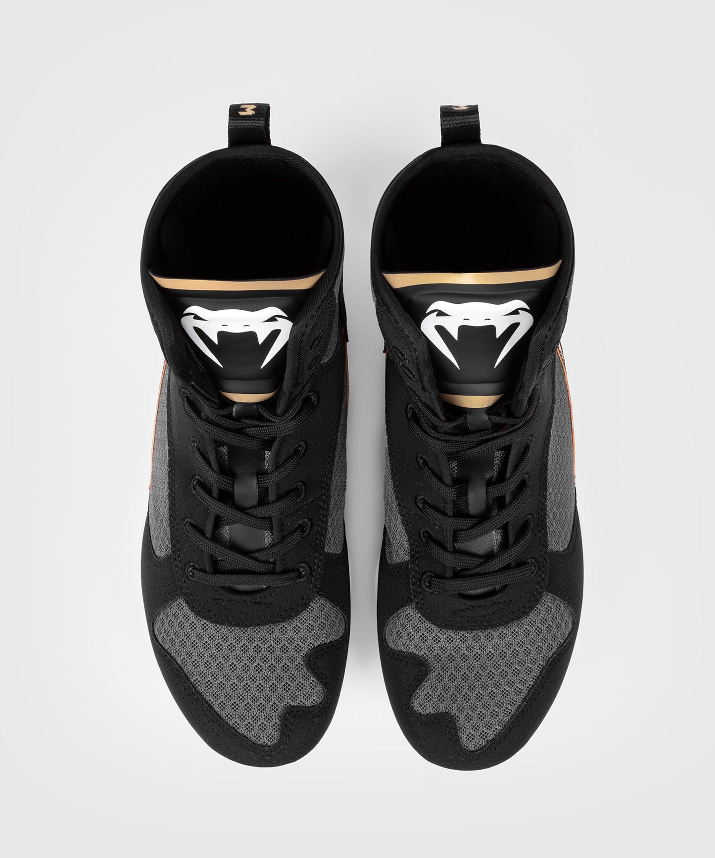 Venum Elite Boxing Shoes - Black/White/Gold