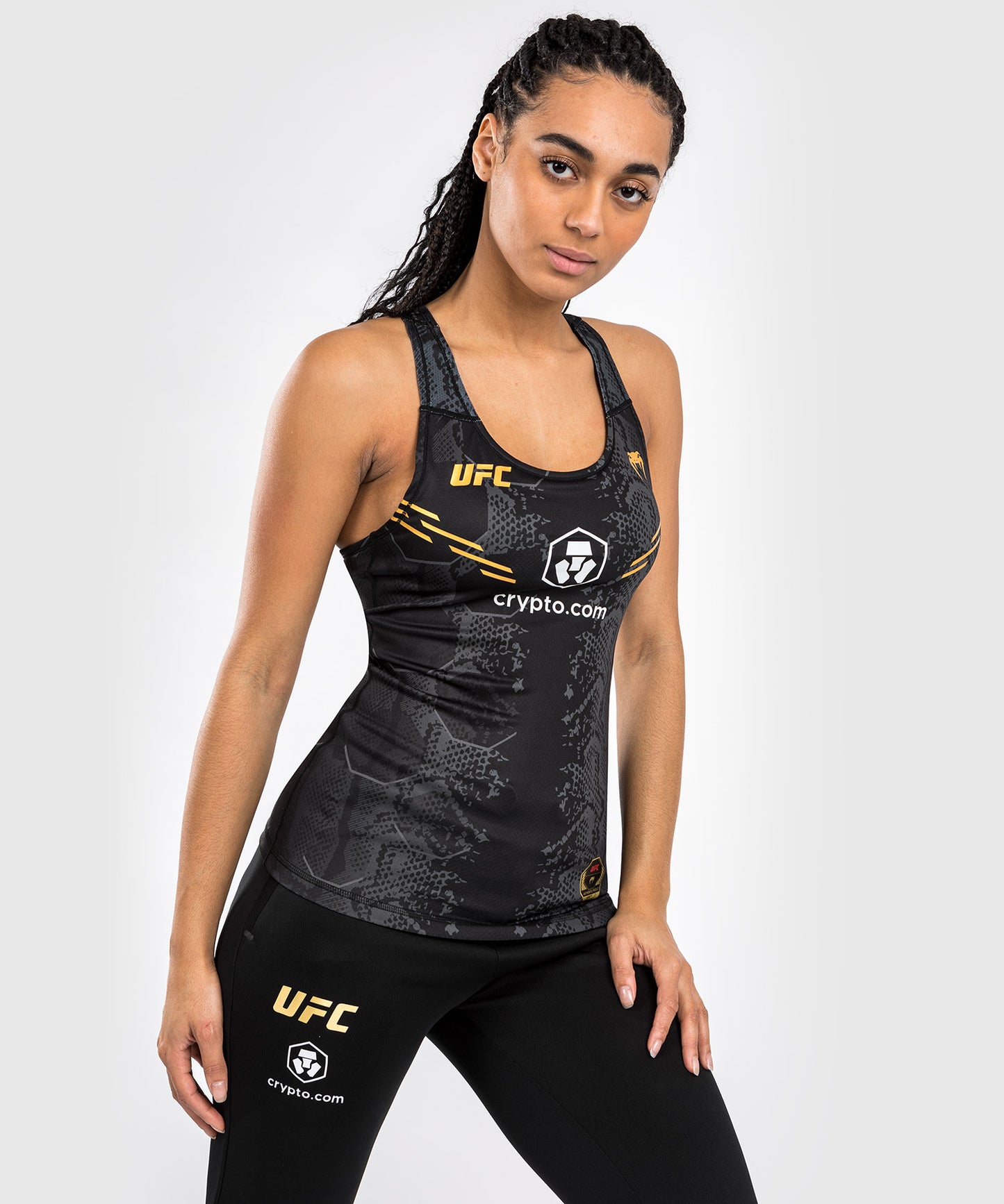 UFC Adrenaline by Venum Authentic Fight Night Women’s Fitted Tank with Shelf Bra - Champion