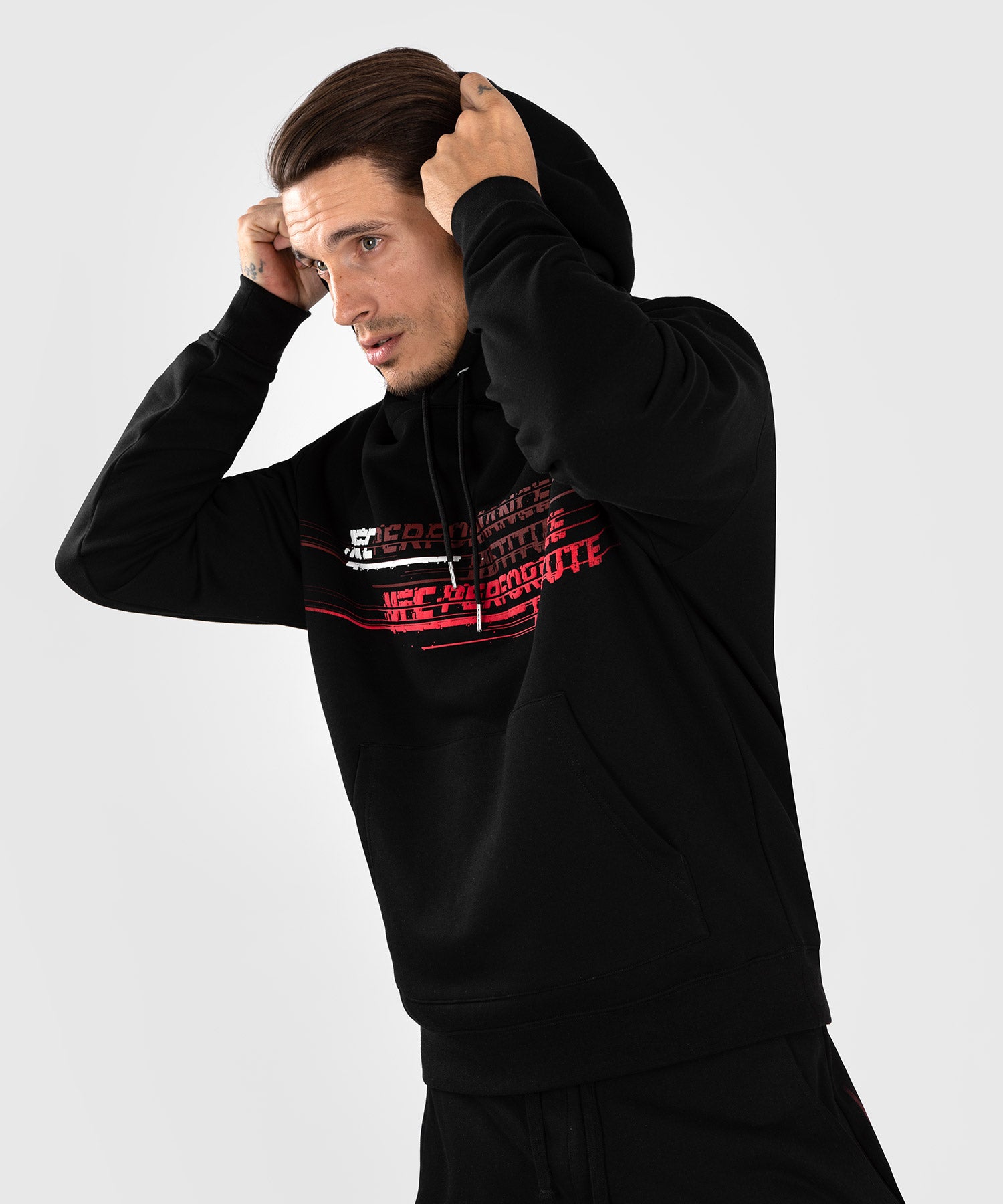 Sweatshirt à Capuche pour Hommes UFC Venum Performance Institute 2.0 - Noir/Rouge - Sweatshirts