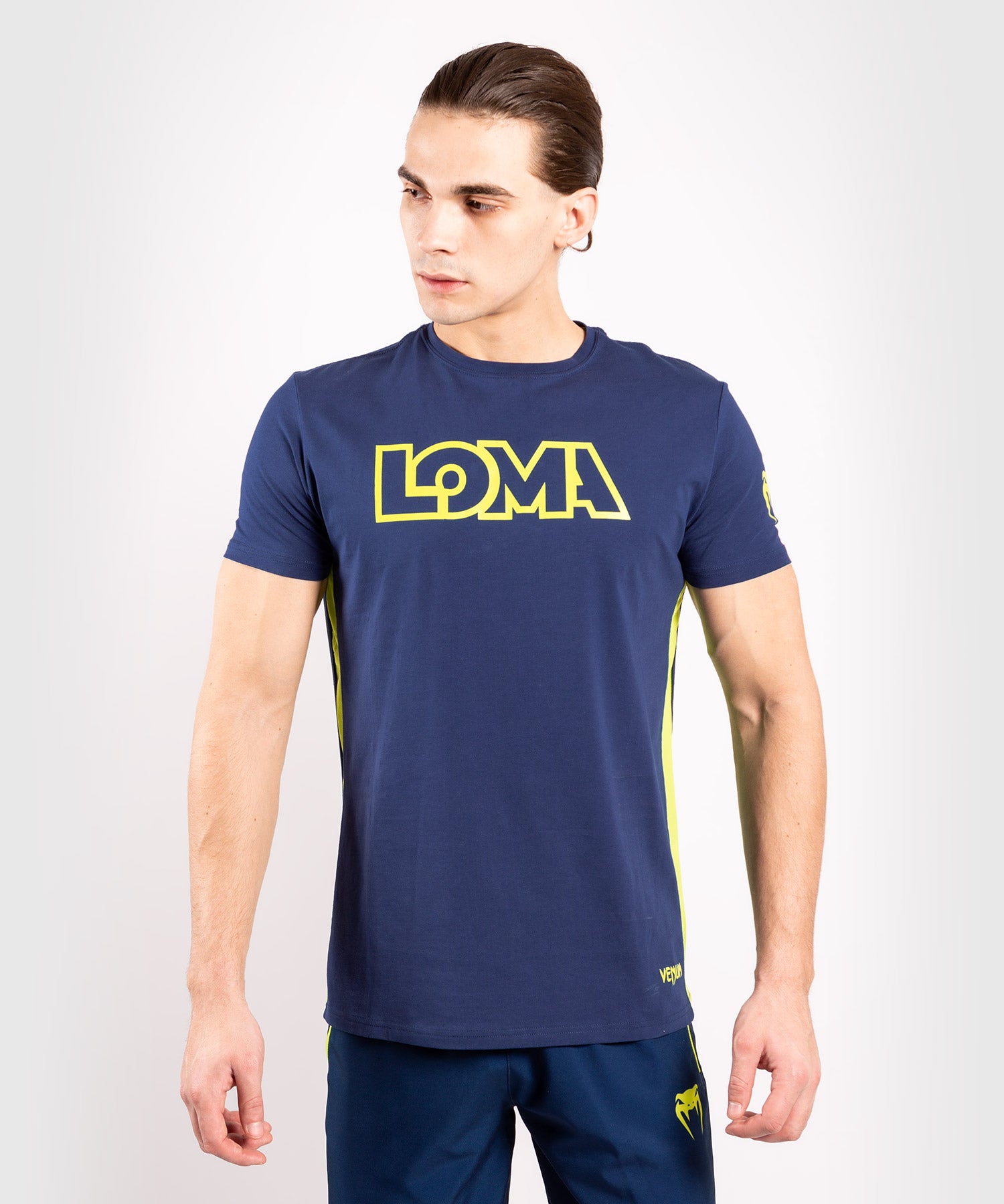 Short Venum Origins Entrenamiento Hombre - Loma Edition, Azul Y Amarillo