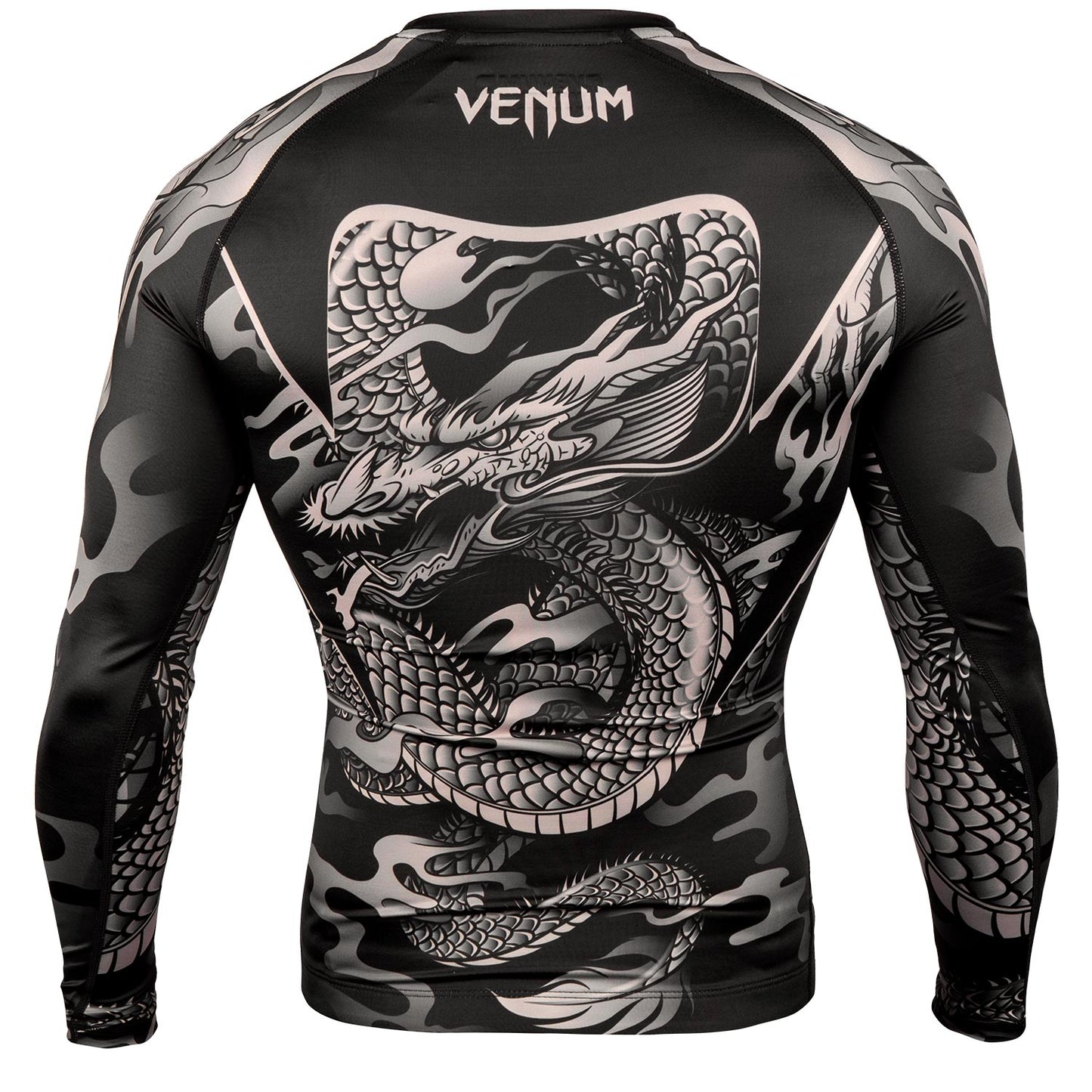 Venum Dragon's Flight Rashguard - Long Sleeves - Black/Sand
