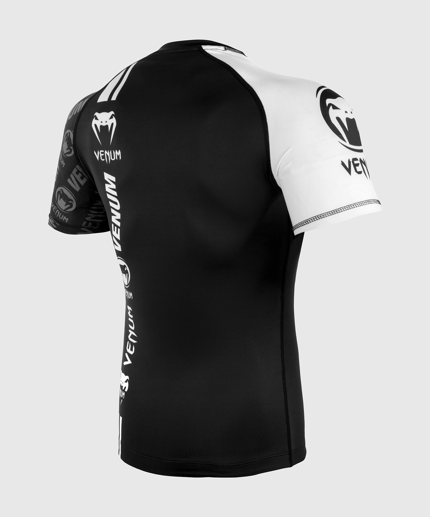 Venum Logos Rashguard Short Sleeves - Black/White