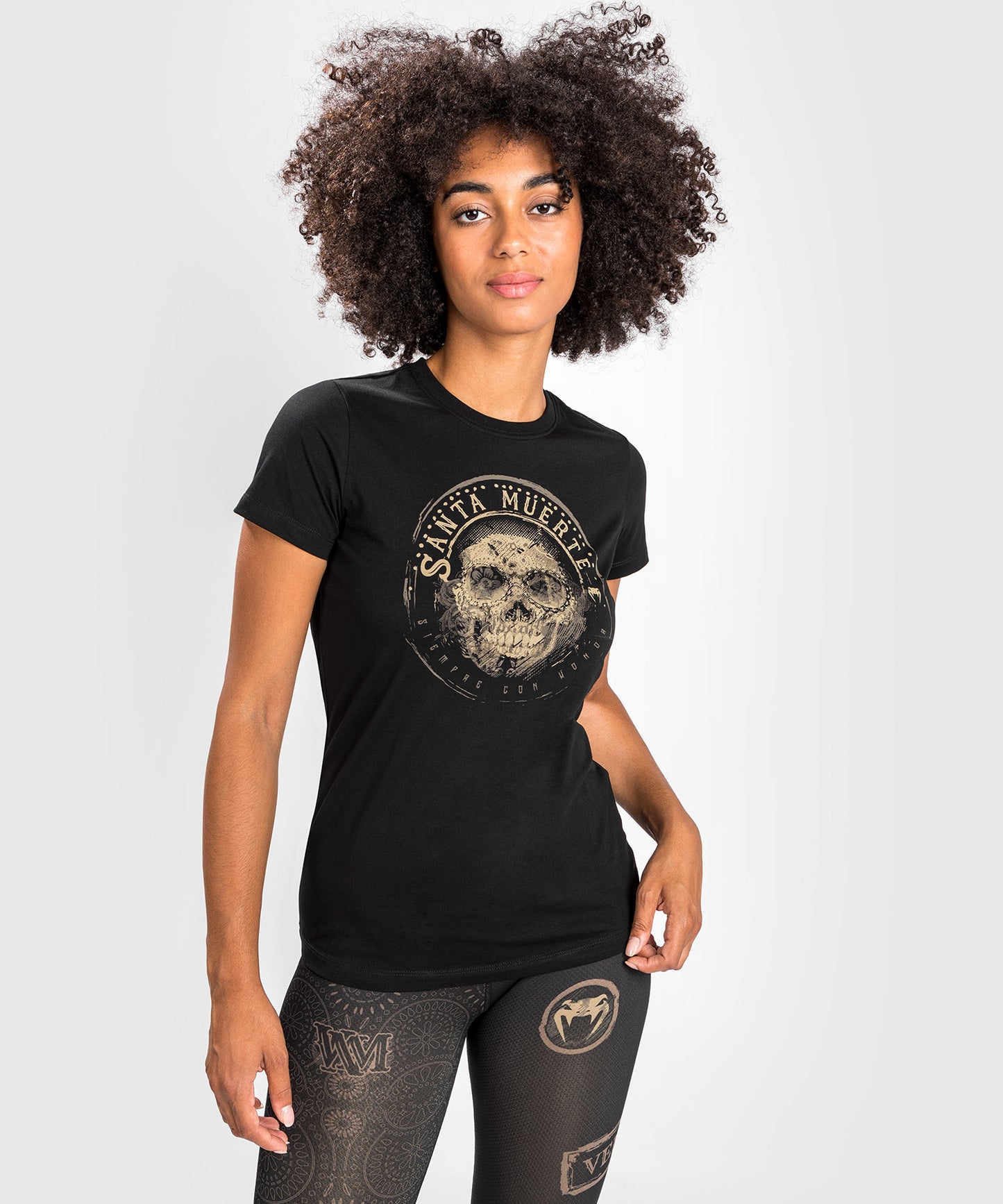 T-shirt Santa Muerte Dark Side Venum Woman - Black/Brown