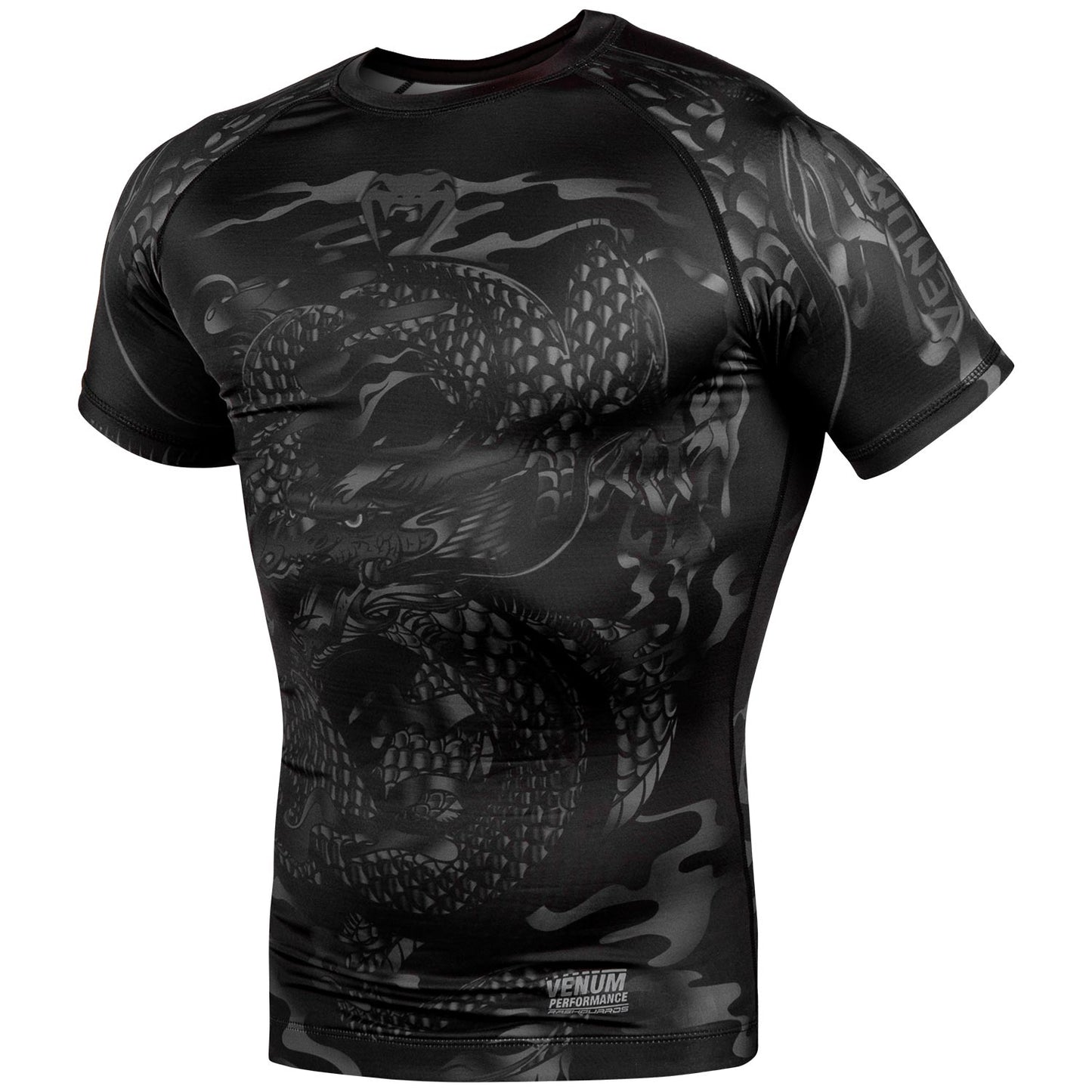 Venum Dragon's Flight Rashguard - Short Sleeves - Black/Black